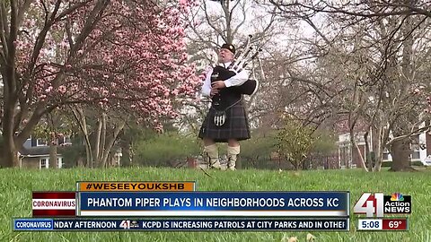 Phantom piper plays in neighborhoods across KC