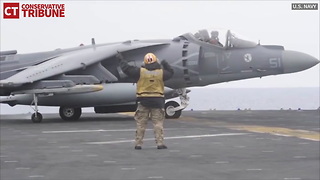 Pilot's Epic Landing On Carrier