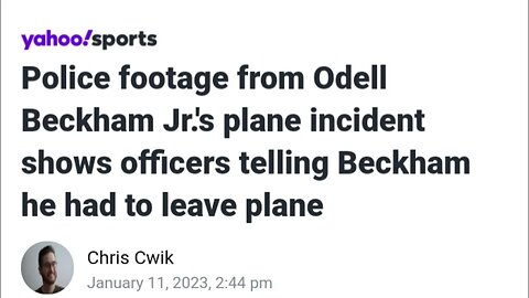 Bodycam footage shows Odell Beckham Jr. being escorted off of plane? #really