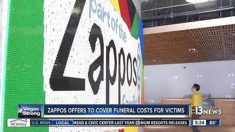 Zappos to pay funeral costs for Las Vegas shooting victims