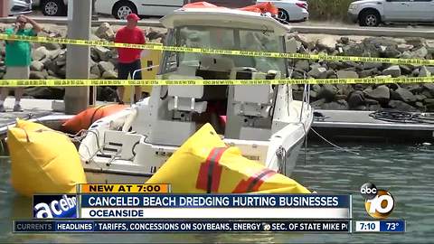 Canceled beach dredging hurting businesses