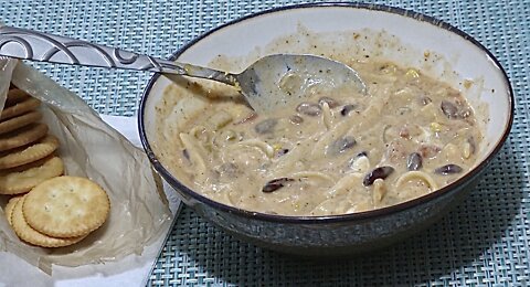 Abomination White Chili w/ Fettuccine