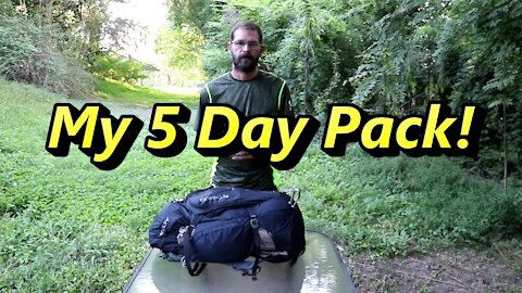 My 5 day Backpack!!!