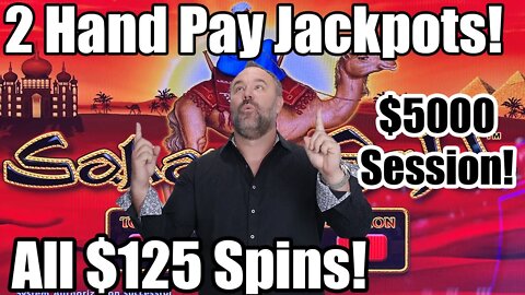 $5000 Session! Lightning Link * Sahara GOLD. All $125 BETS! 2 Hand Pays!