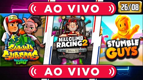 Subway Surfers Rio 2023 / Hill Climb 2 e Stumble Guys - 26 de Agosto