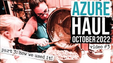 What We Eat | Azure Haul Part 3 | How We Used It Video 3