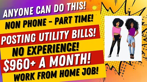 Part Time No Talking Posting Utility Bill Payments $960 A Month + Work From Home Job #wfh #wfhjobs