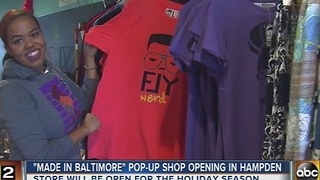 "Made in Baltimore" pop-up shop opening in Hampden for the holidays