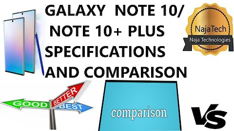 🛑 Samsung Galaxy Note10 Official & Note 10+ Plus | Specifications And Comparison