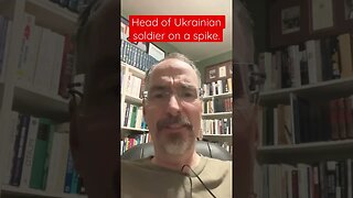 Ukrainian soldier’s head on Spike #ukraine #ukrainewar #shorts