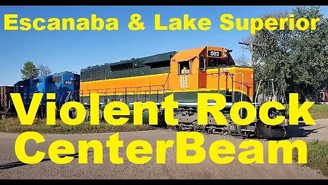 That Green CenterBeam Railcar Has A Violent Rock, It Almost Goes Over!! #trains | Jason Asselin