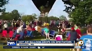 Hot air balloon drops on spectators in Missouri