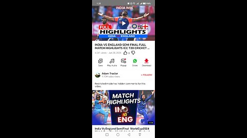 India vs England Full highlights match T20 world cup match