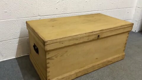 Antique Pine Blanket Box With Inner Candle Box And Drawers (Z4003B) @PinefindersCoUk