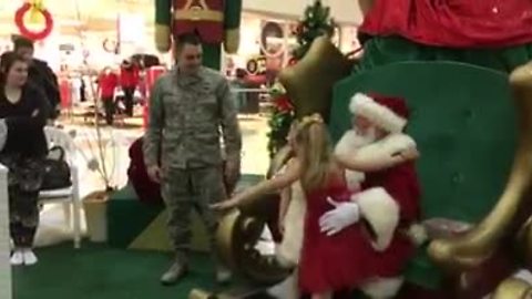 Girl asks Santa to bring military father home; He delivers!