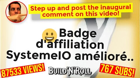 😀 Badge d'affiliation SystemeIO amélioré..