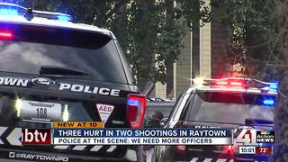 Three hurt in two shootings in Raytown