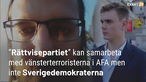 ”Rättvisepartiet” kan samarbeta med vänsterterroristerna i AFA men inte Sverigedemokraterna
