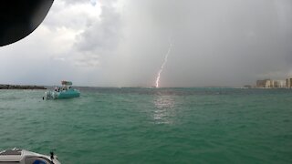 Caught in a Storm on a Boat