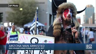 Arizona man seen wearing horns during U.S. Capitol riots arrested in Phoenix