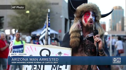 Arizona man seen wearing horns during U.S. Capitol riots arrested in Phoenix