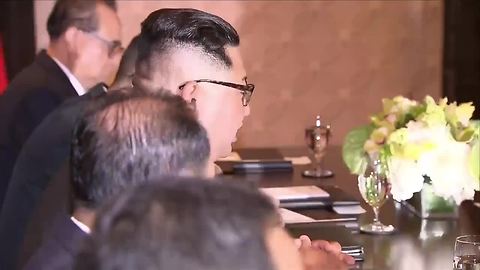 Raw pool video: President Donald Trump and Kim Jong Un summit in Singapore