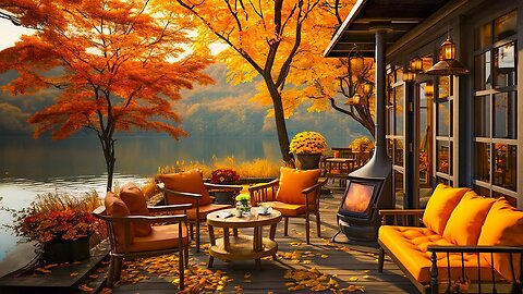 Soft Jazz Music 🍂 Fall Cozy Coffee Shop Ambience 🍂 Jazz Relaxing Piano instrumental Music For Work