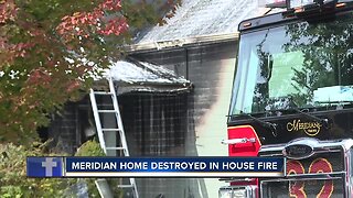 Home severely damaged in Meridian house fire