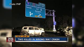 Two killed in wrong way crash