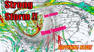 Strong Winter Storm Bringing Strong Tornadoes & More - The WeatherMan Plus