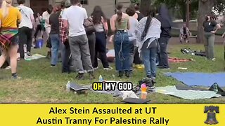 Alex Stein Assaulted at UT Austin Tranny For Palestine Rally