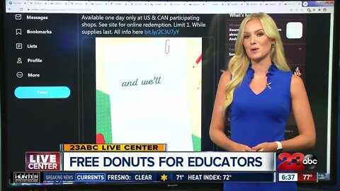 Krispy Kreme free doughnuts for educators