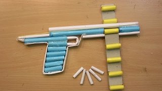 How to make a Simple Airsoft Gun - Paper Pistol - Improved Trigger - how make toy kid - toy for kid