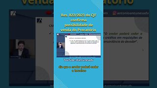 Resolução do CJF confirma possibilidade de venda do Precatório #antunesprecatorios #antonioantunes