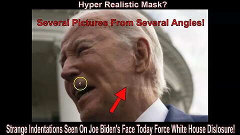 Strange Indentations Seen On Joe Biden's Face Today Force White House Dislosure!