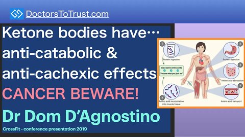 DOM D’AGNOSTINO 7 | Ketone bodies have…anti-catabolic & anti-cachexic effects CANCER BEWARE!