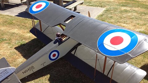 Giant Sopwith Pup WWI Warbird Gas Powered RC Plane at Warbirds Over Whatcom with a Crash