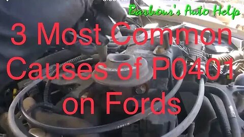 Three Most Common Causes of P0401 on Fords