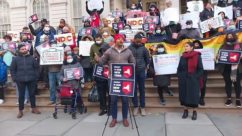 The #InvestInOurNY Invest in our NY Rally City Hall 12/5/22 hosted by @NYWFP @VOCALNewYork @nychange