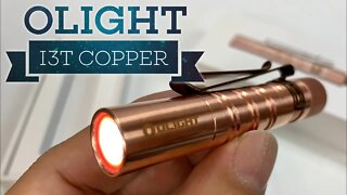 Olight I3T EOS CU Copper Tactical Penlight Flashlight Review and FLASH SALE!