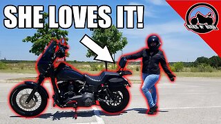 Miss Bird Rides The Dyna! - Dual Vlog