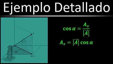 [Práctica] (Ej. 19) Magnitud y Ángulos Coordenados de un Vector en 3D | Estática