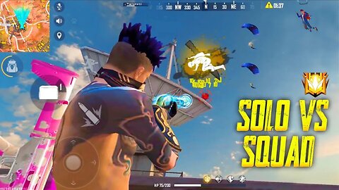 Solo vs squad full map gameplay 🔥 ff