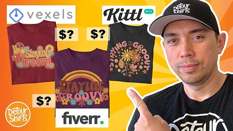 Kittl vs. Vexels vs. Fiverr REVIEW! (Which should you use for Print on Demand if you not a designer)