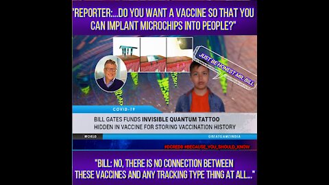 IT'S OK, BILL SAID IS THERE NO VACCINE ID2020 CONNECTION?