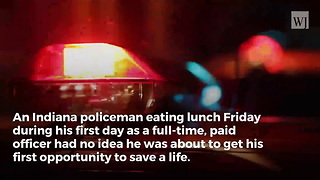 Police Officer Notices a Choking Toddler at Chick-Fil-A on His First Day on the Job