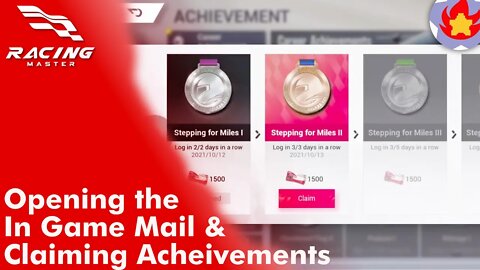 Opening the In Game Mail & Claiming Achievements | Racing Master