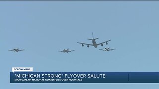 Michigan National Guard conducts flyovers over metro Detroit