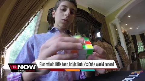 Bloomfield Hills teen holds Rubik's Cube world record