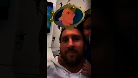 Lionel Messi try out the Disney filter